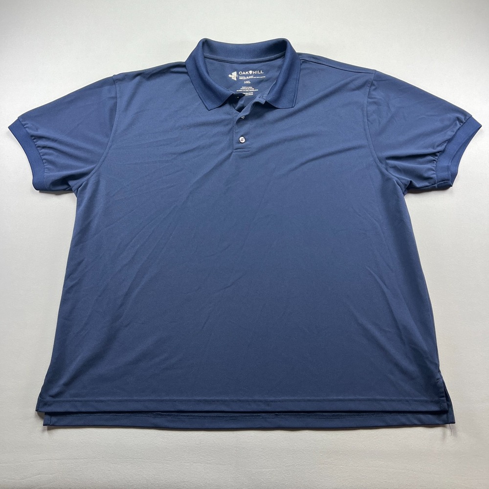 Oak Hill Cool & Dry Polo Shirt Mens 3XL Navy Blue Moisture Wicking Golf Athletic